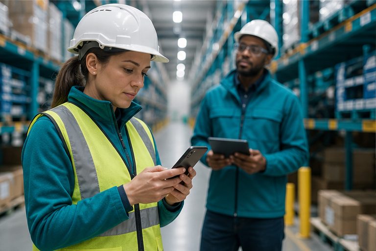Photographic WorkSafe artwork for Making near-miss reporting easier.